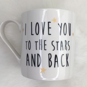 Yellow Gold & White Love You to the Stars & Back Mug Gift Cup